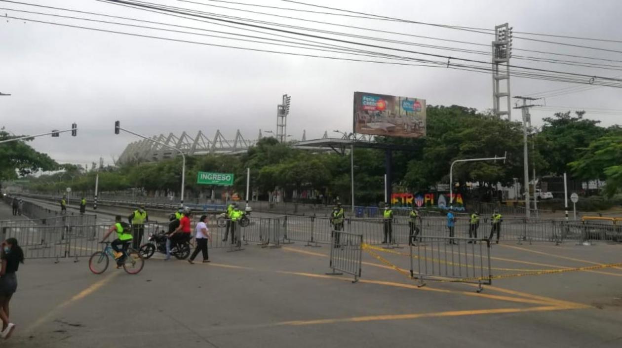 Cierre vial en el Metropolitano