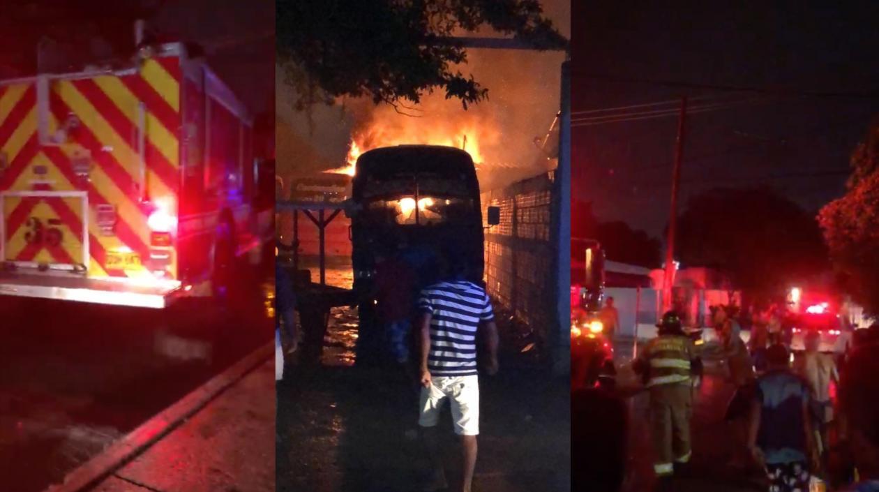 Imágenes del incendio.