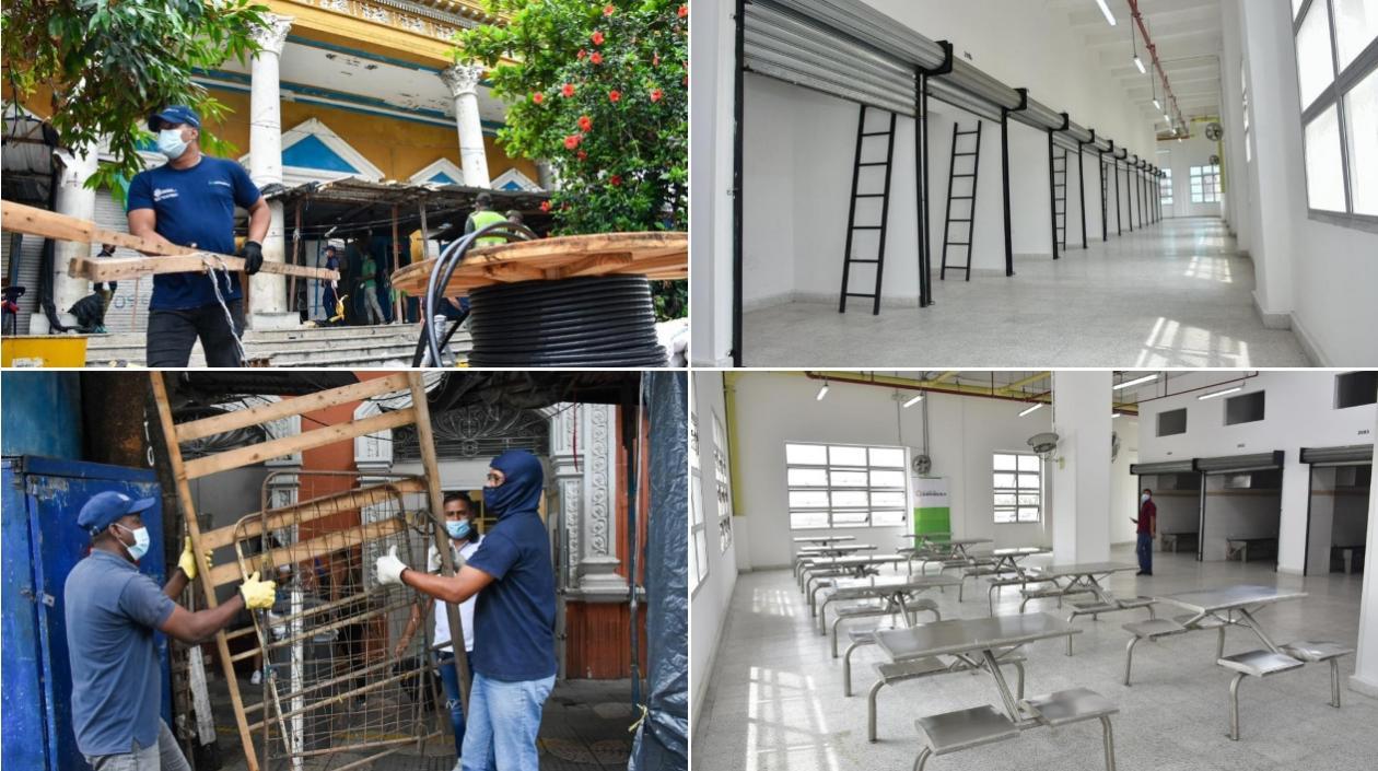 La reubicación se inició este jueves con los vendedores estacionarios ubicados en la calle 34 entre carreras 40 y 43.