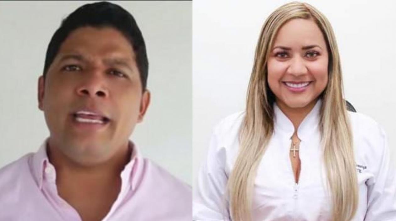 El Alcalde Rummenigge Monsalve y la gerente Eimy Camargo Molina.