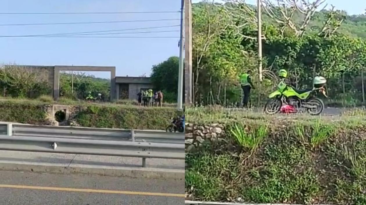 La Policía acordonó la zona del crimen. 