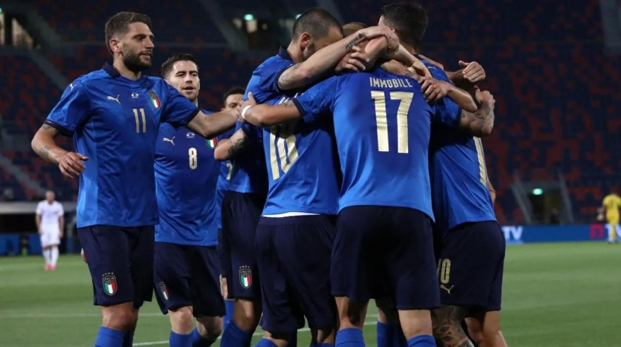 Jugadores de la Selección Italia. 