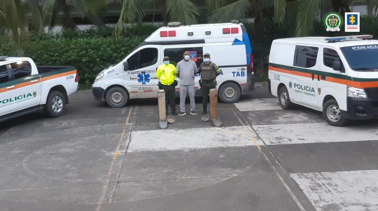 La captura se produjo por la Policía de Tránsito y Transporte. 