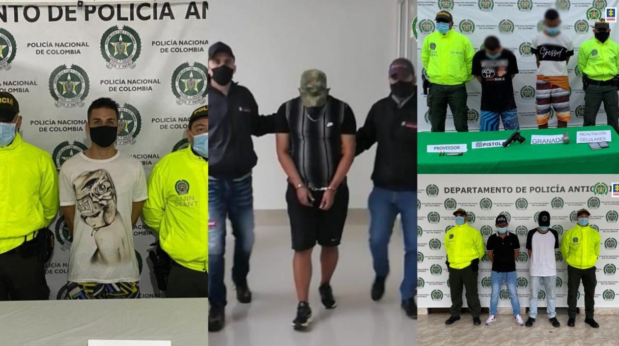 Los capturados por las autoridades vinculados presuntamente en masacres. 