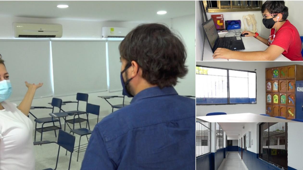 El Alcalde Pumarejo visita el Colegio Betania Norte, donde adelantaron reparaciones.