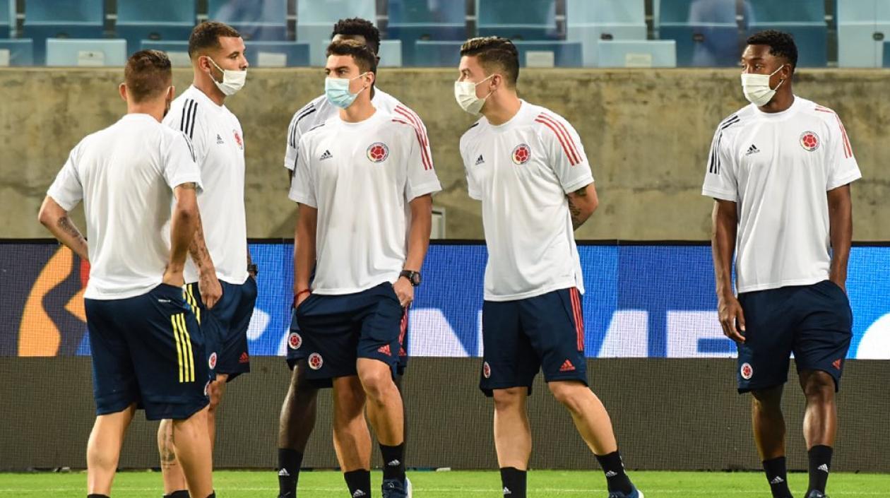 Jugadores de Colombia en la Arena Pantanal. 