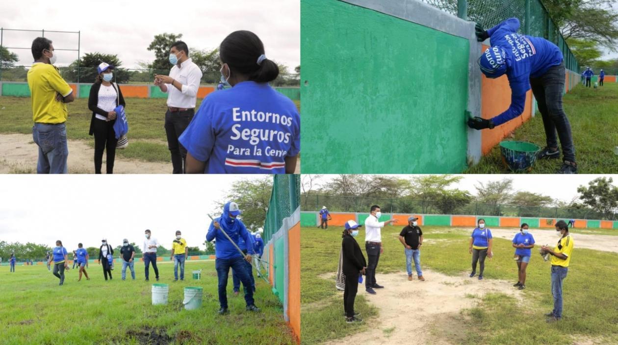 Imágenes de las intervenciones.