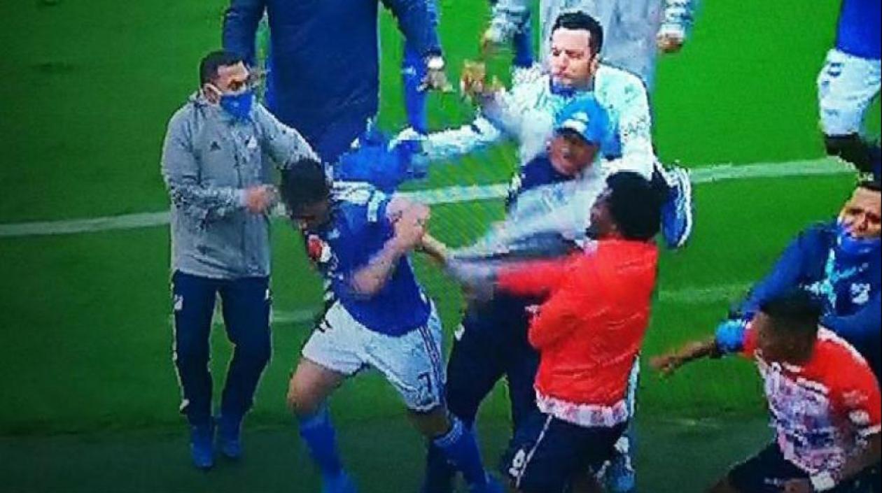 Momento del enfrentamiento.