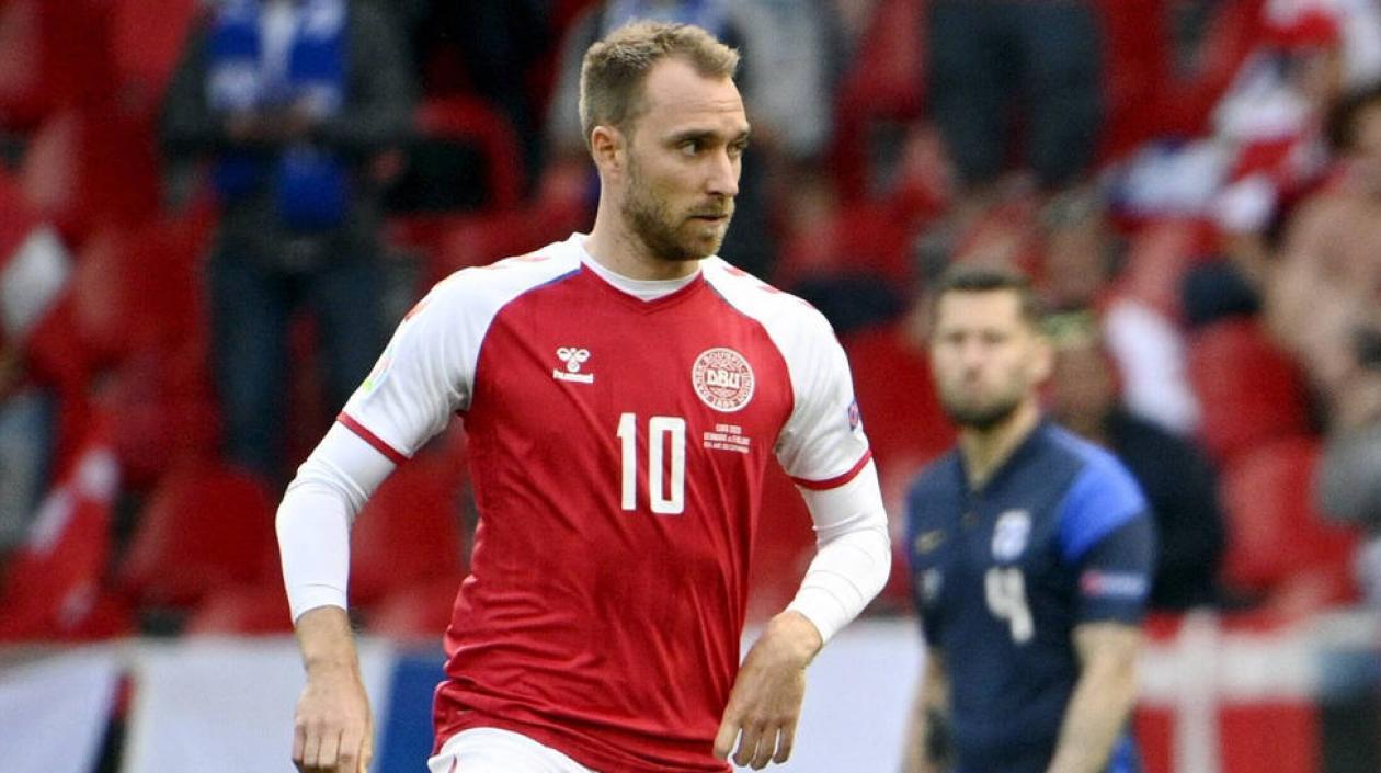 Christian Eriksen, jugador de la selección de Dinamarca.