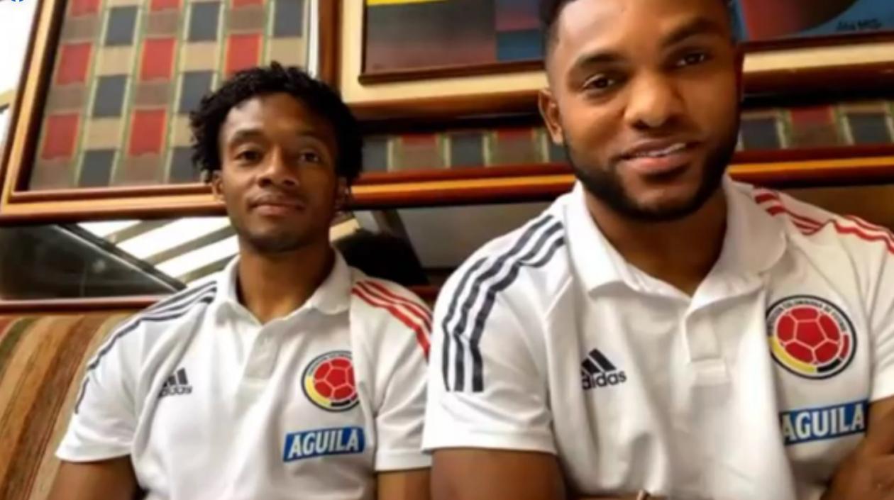 Juan Guillermo Cuadrado y Miguel Ángel Borja. 