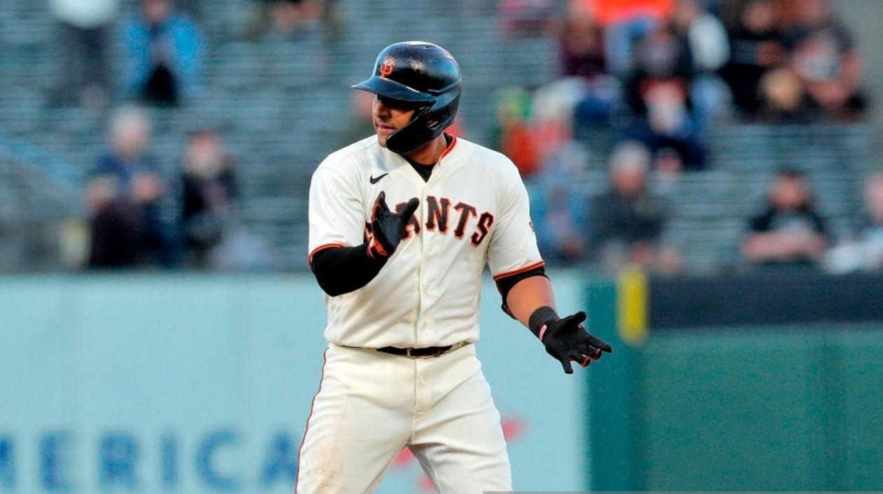 Donovan Solano, pelotero de los Gigantes de San Francisco. 