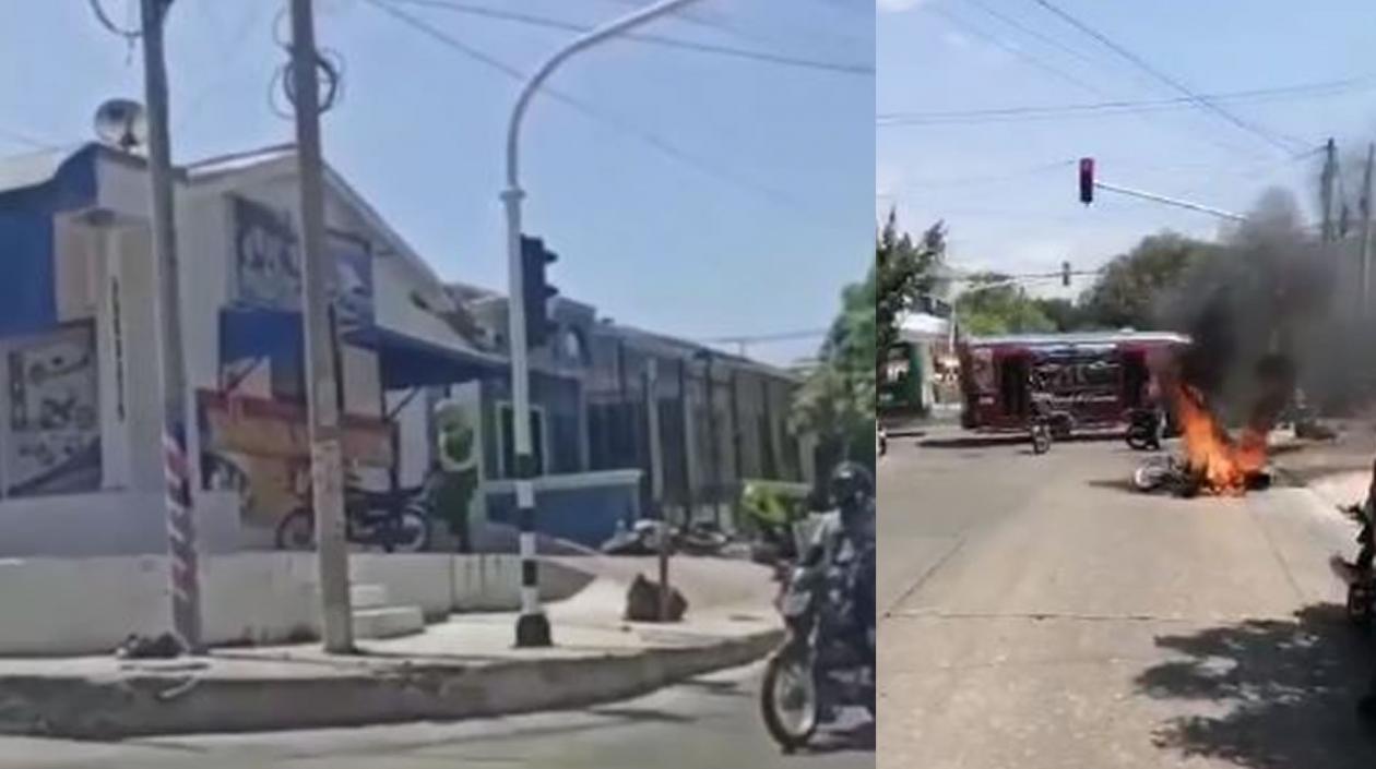 Lugar donde fueron capturados los presuntos ladrones. 