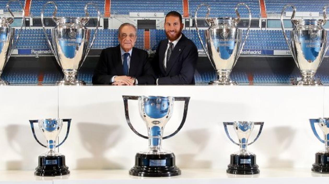 Florentino Pérez y Sergio Ramos.