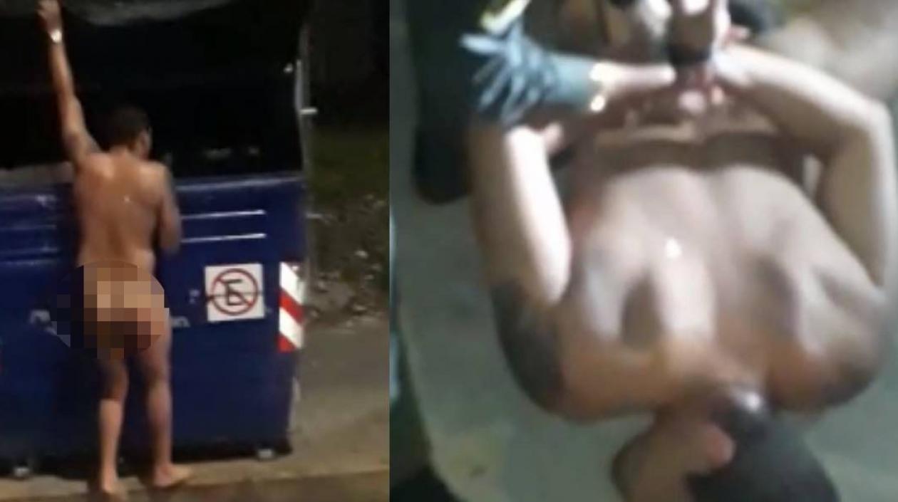 El hombre caminando desnudo por las calles de Santa Marta.