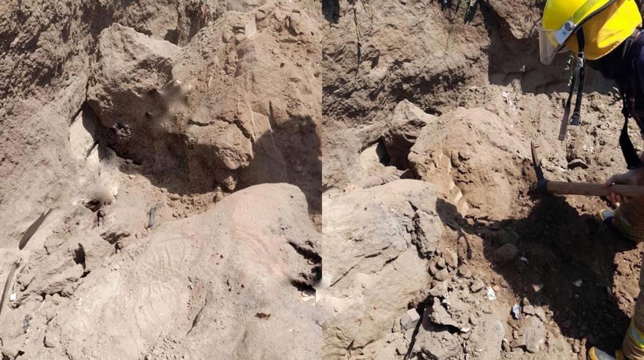 El Cuerpo de Bomberos en labores de rescate.