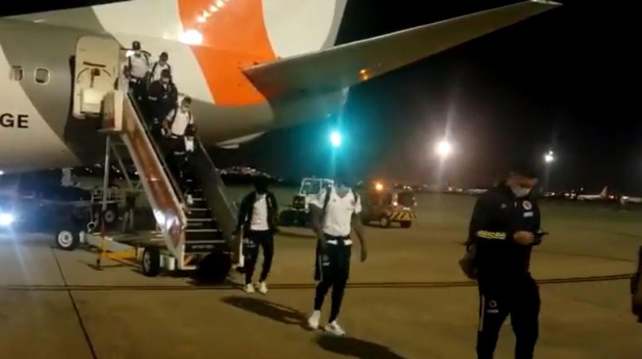 Llegada de la delegación colombiana a Río de Janeiro.