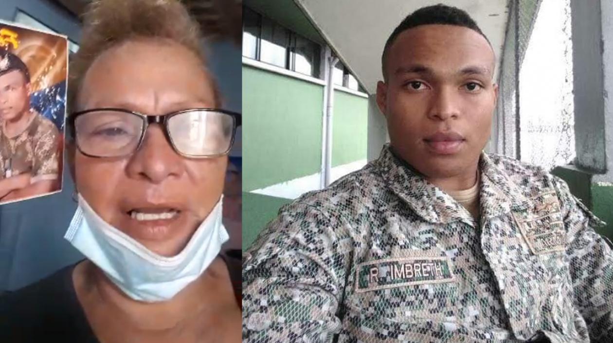 Karina Acosta y su hijo Ricardo Sanin Imbreth Acosta. 