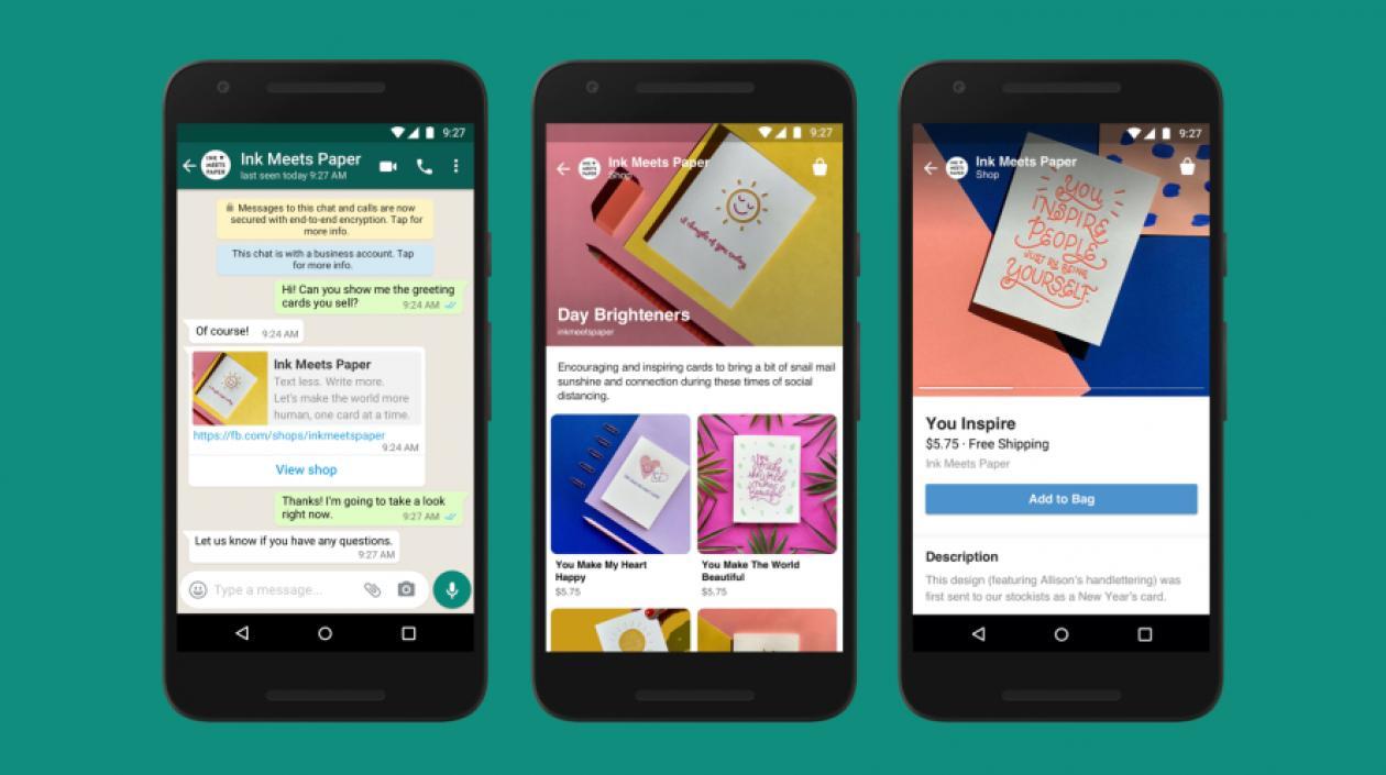 Herramienta de comercio digital "Shops" se integra a WhatsApp.