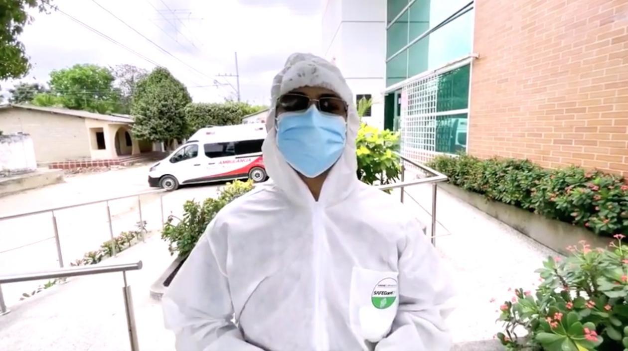 Yeverlin Arcón Iglesias, en plena actividad del 'Hospital en tú Casa'.