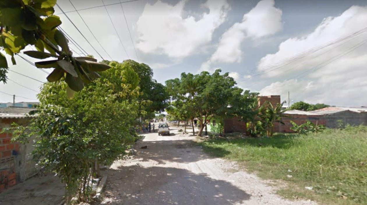 Calle 70, en el barrio Nuevo Horizonte de Soledad, donde ocurrió el crimen. 