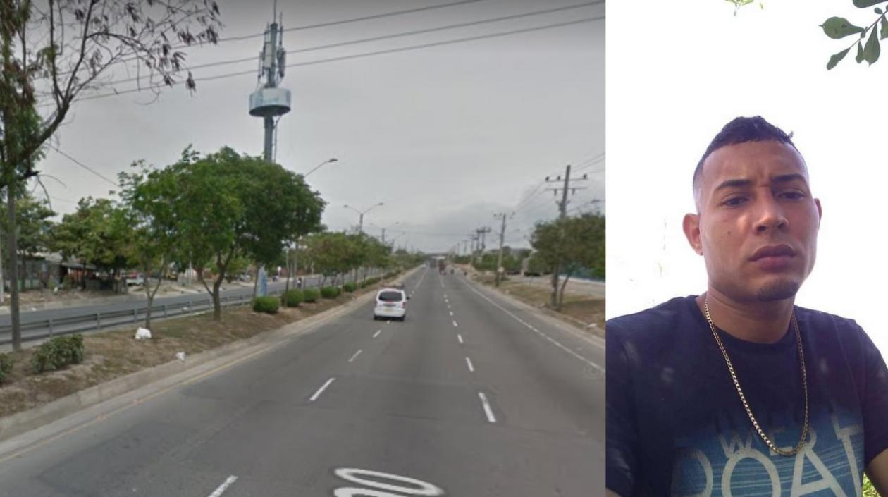 Cristian Jiménez Leal falleció tras ser arrollado en este sector de la Circunvalar. 