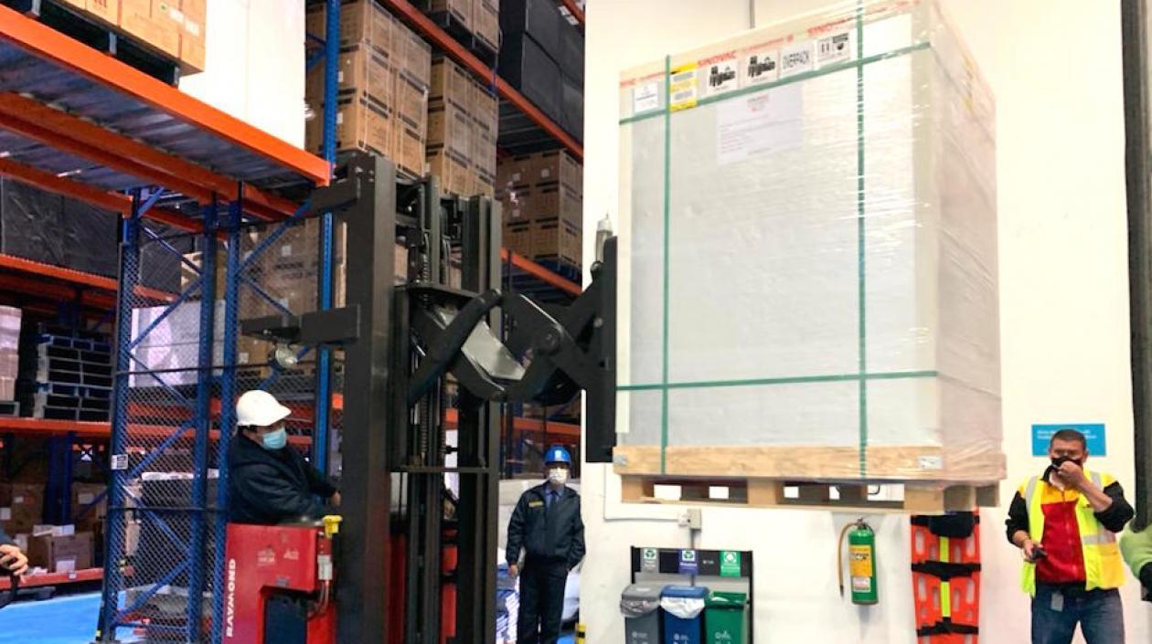 Descargue del nuevo lote de vacunas.