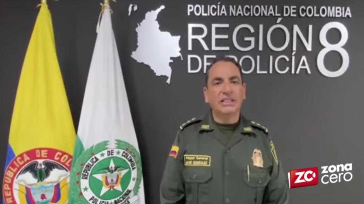 Mayor General Julio González, Comandante de la Regional número 8 de la Policía. 