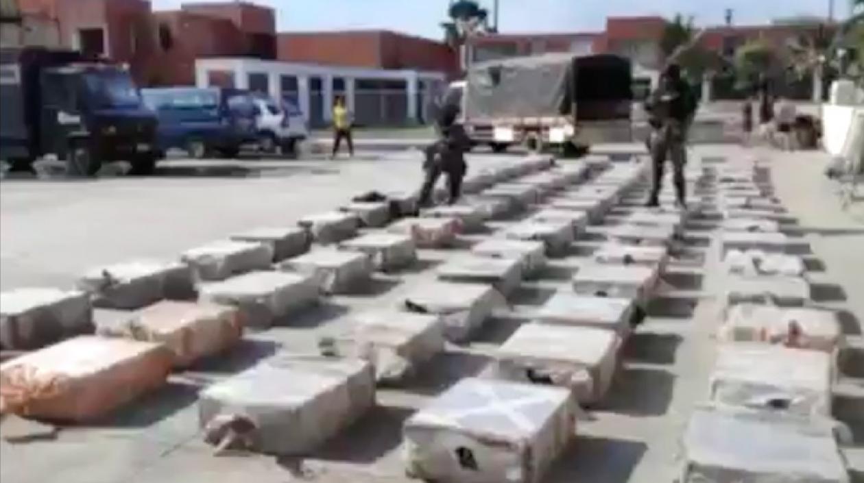 Parte del cargamento incautado.