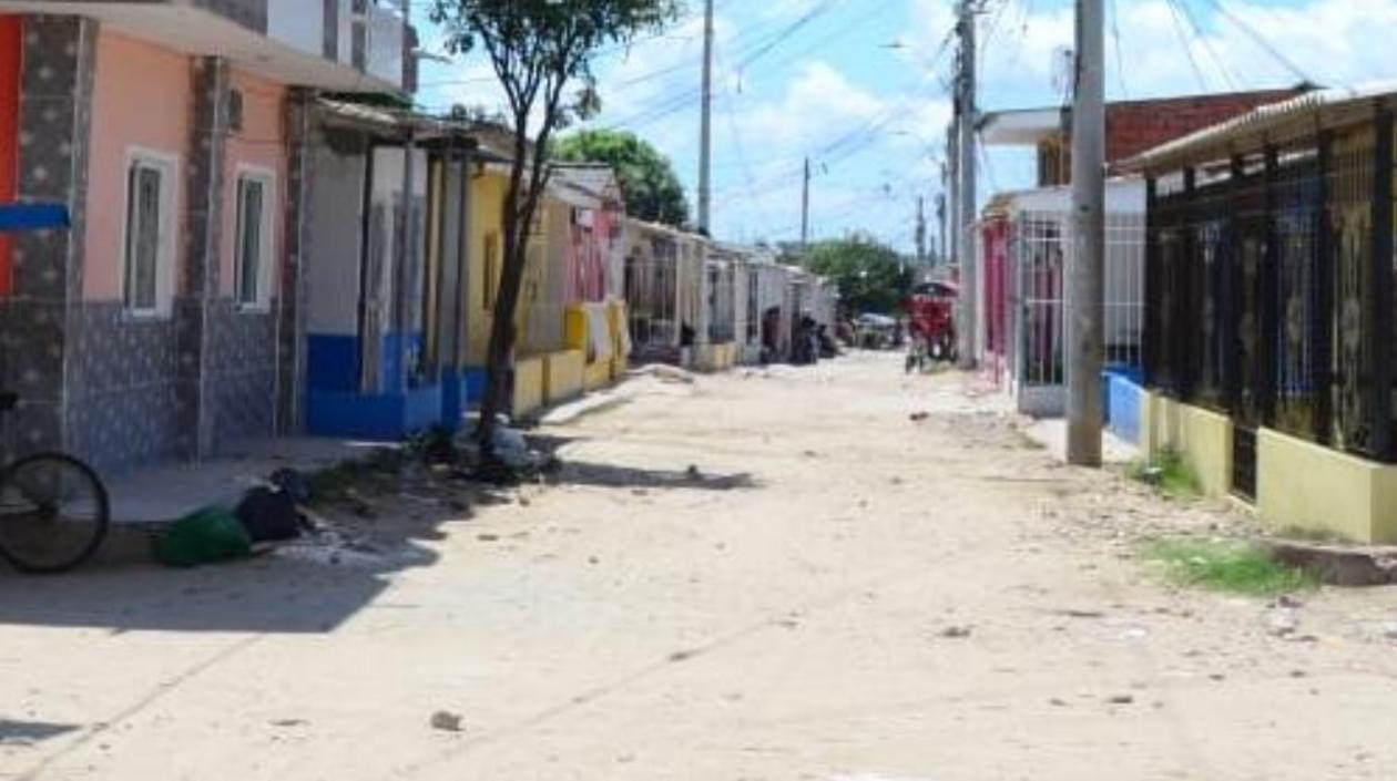 En este sector del barrio La Luz se registró el crimen. 