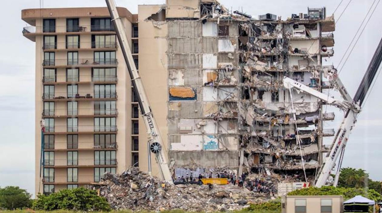 Parte del edificio Champlain Towers South.