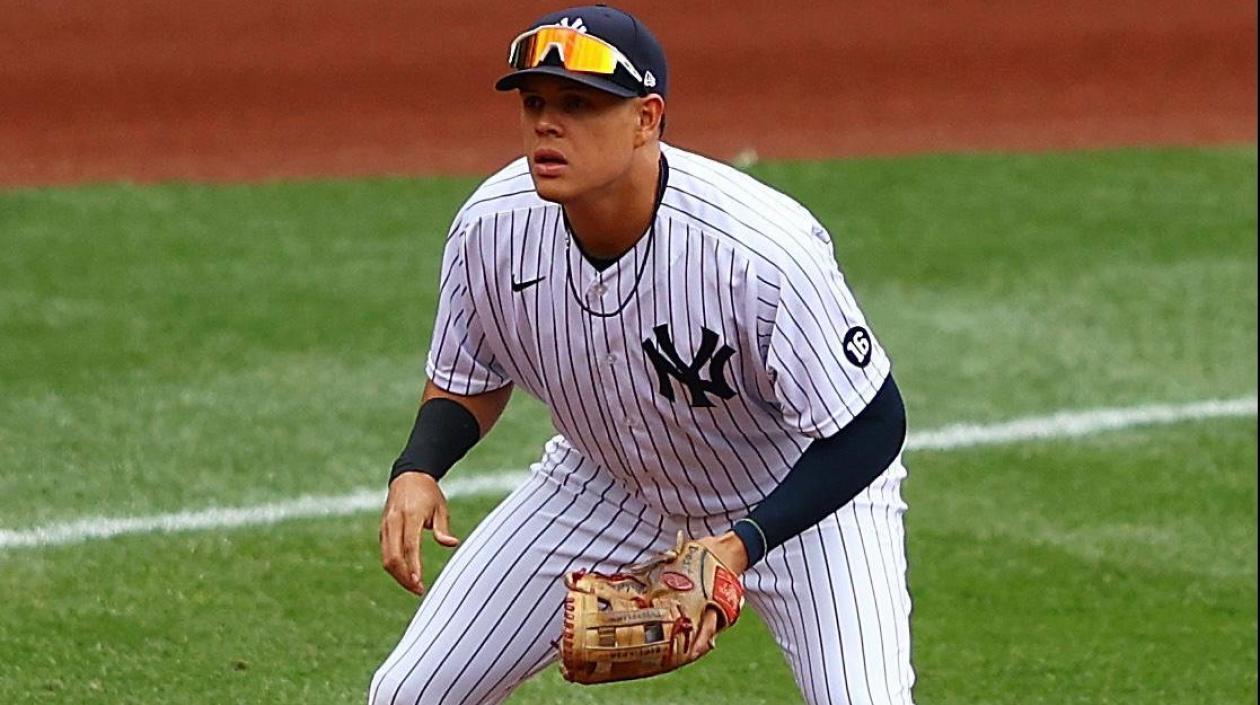 Giovanni Urshela, pelotero colombiano. 