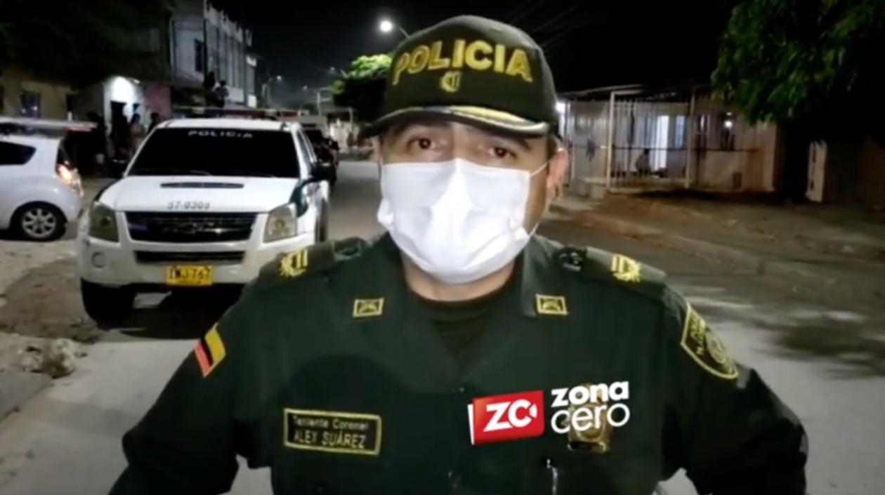 Teniente coronel Alex Suárez. 