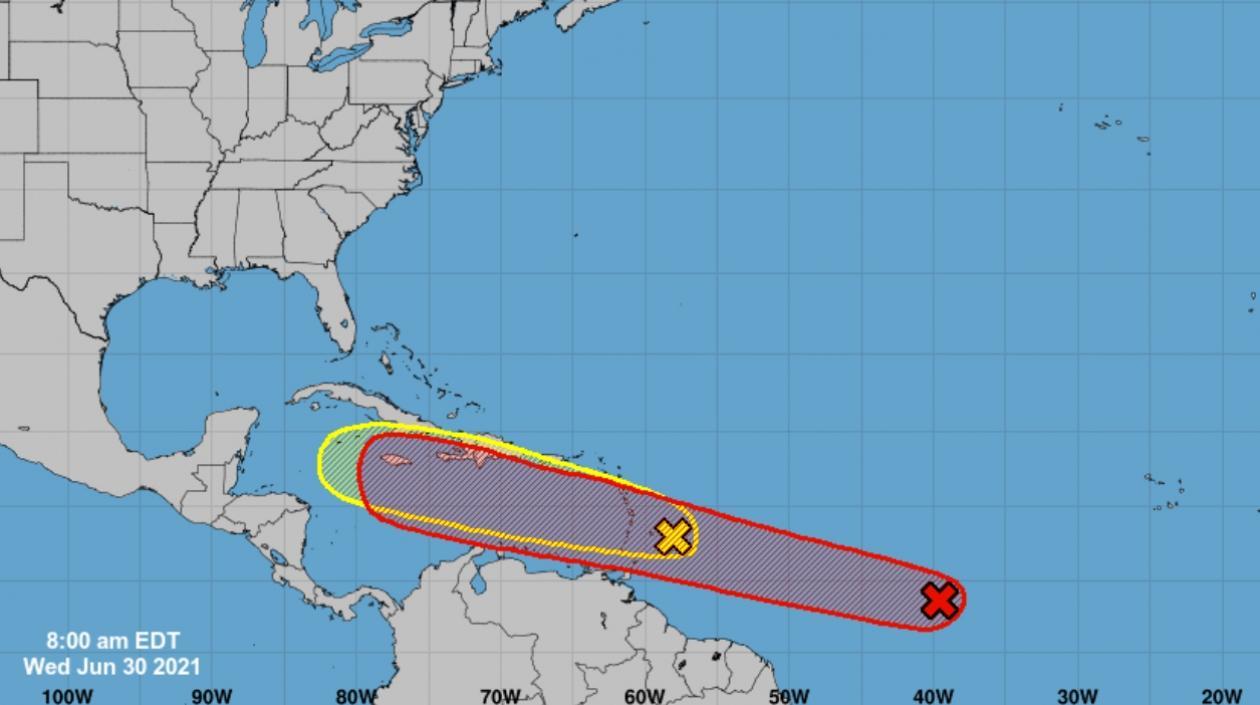 Dos sistemas de baja presión entrarán en las próximas horas al Mar Caribe. 