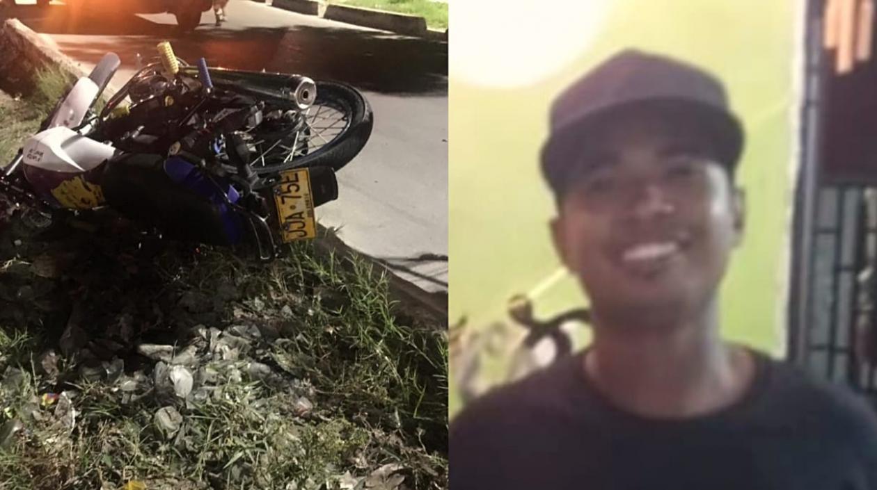 Iván Parra Rivera se movilizaba en esta moto cuando ocurrió el accidente. 