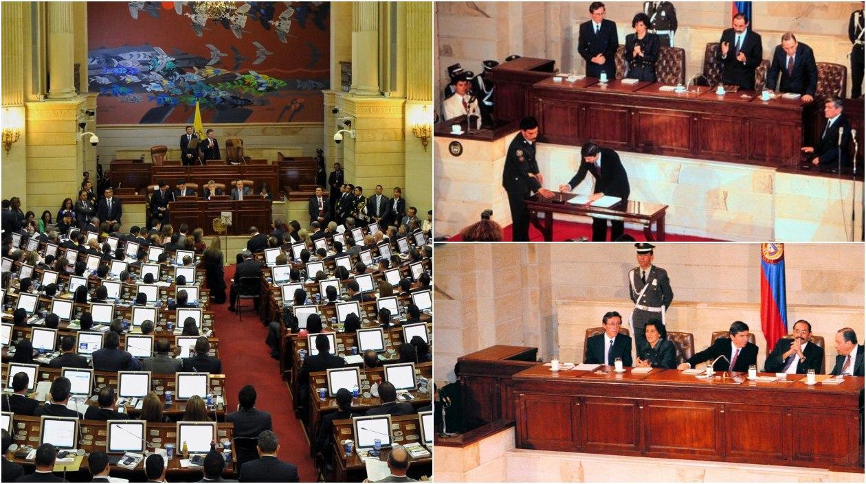 Momento de la promulgación de la Constitución en 1991, y el COngreso de la última década.