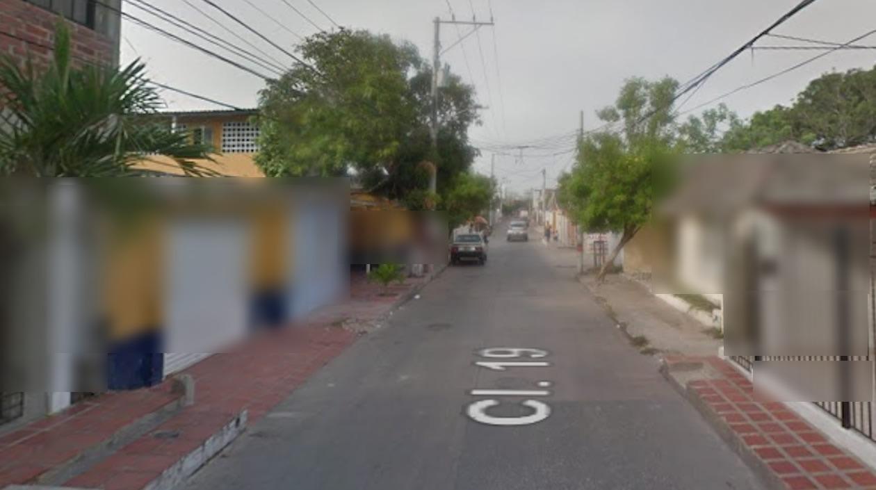 Calle 19 del barrio Centro de Soledad, donde ocurrieron los hechos.