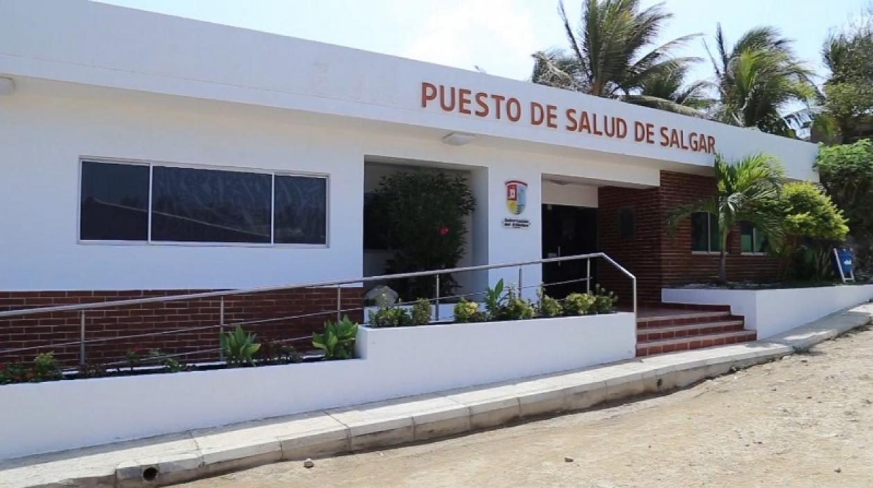 Puesto de salud de Salgar, a donde fue llevado el joven. 