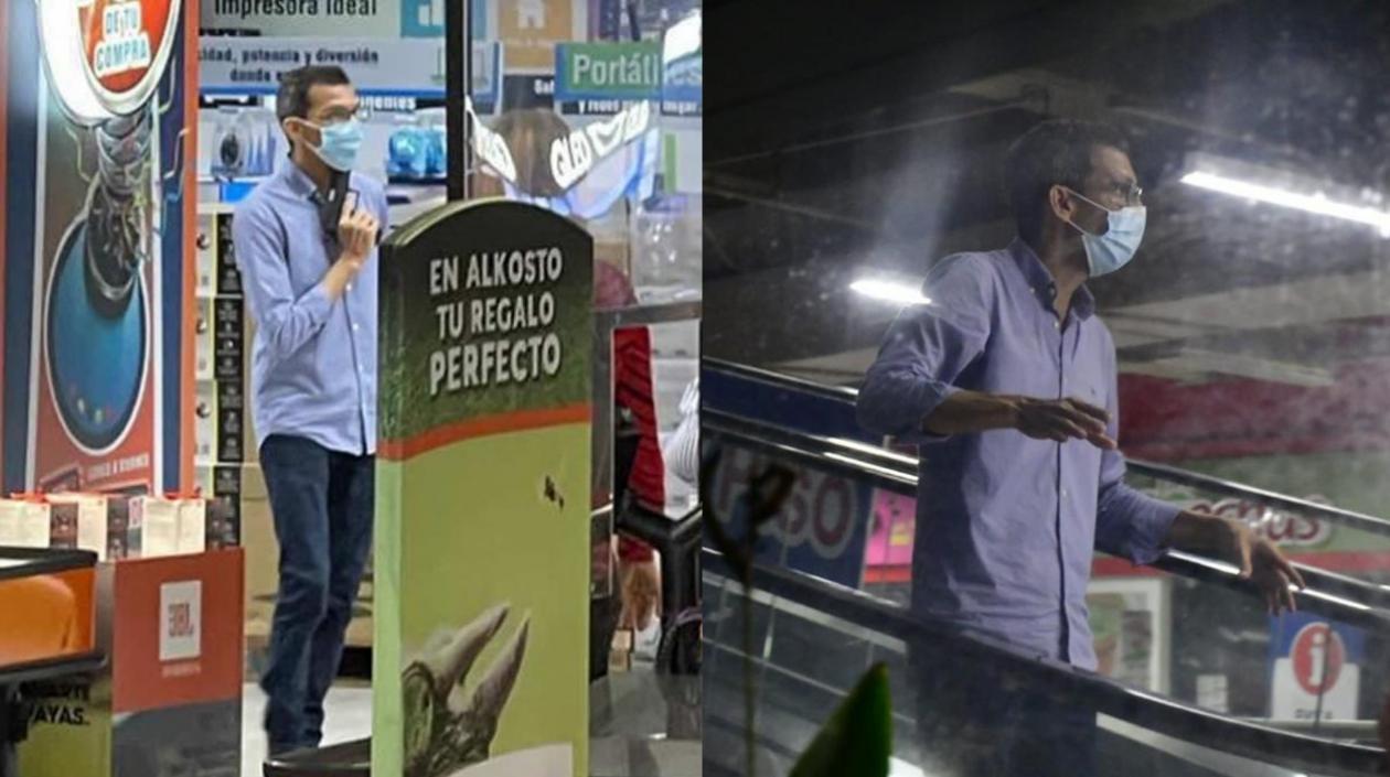 Leonardo Acuña, expolicía que creó pánico en el almacén de cadena. 