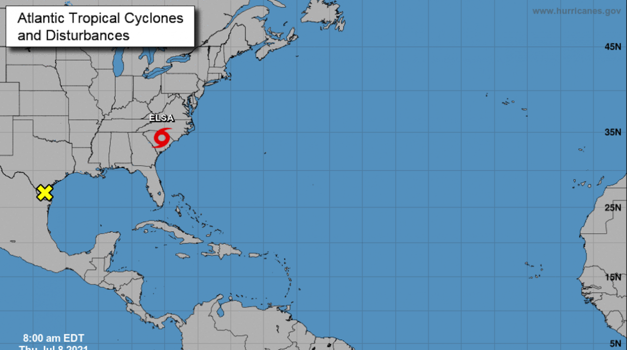 Así se desplaza la tormenta 'Elsa'.