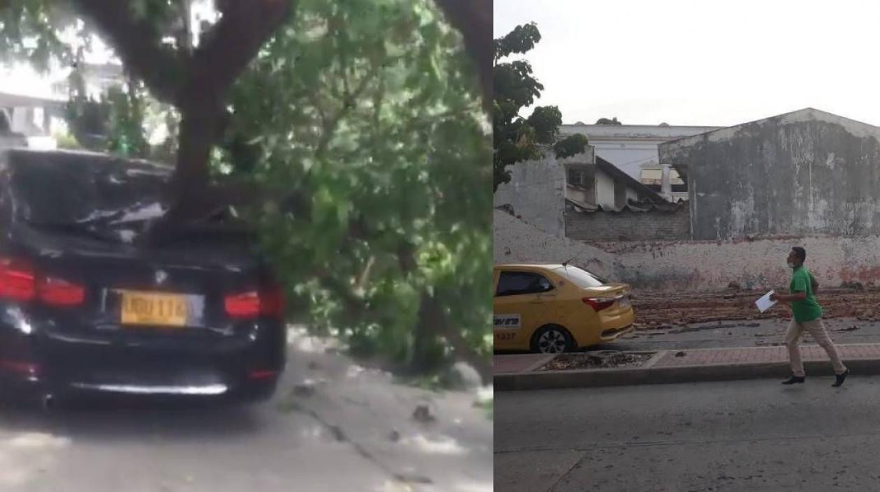 Imágenes de los dos incidentes.