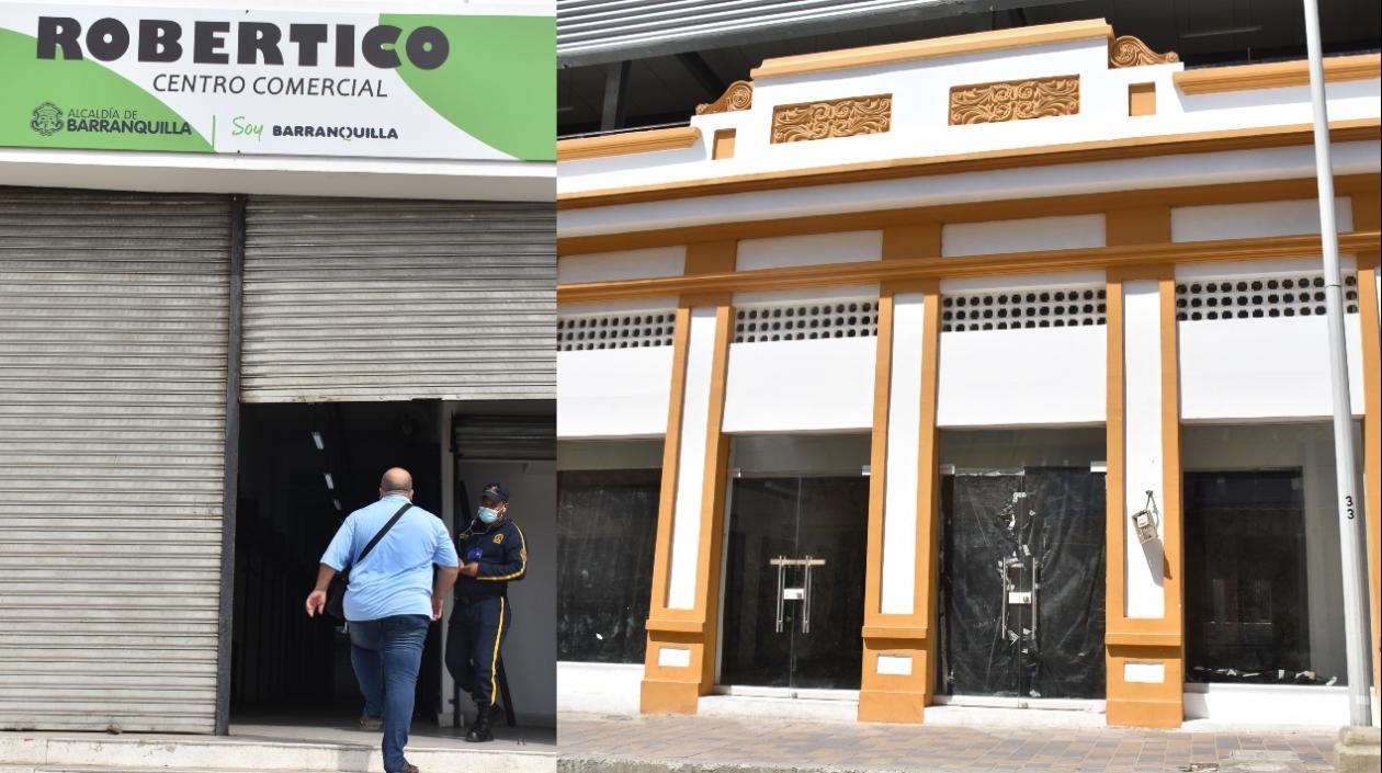 Centros comerciales Robertico y San Nicolás.