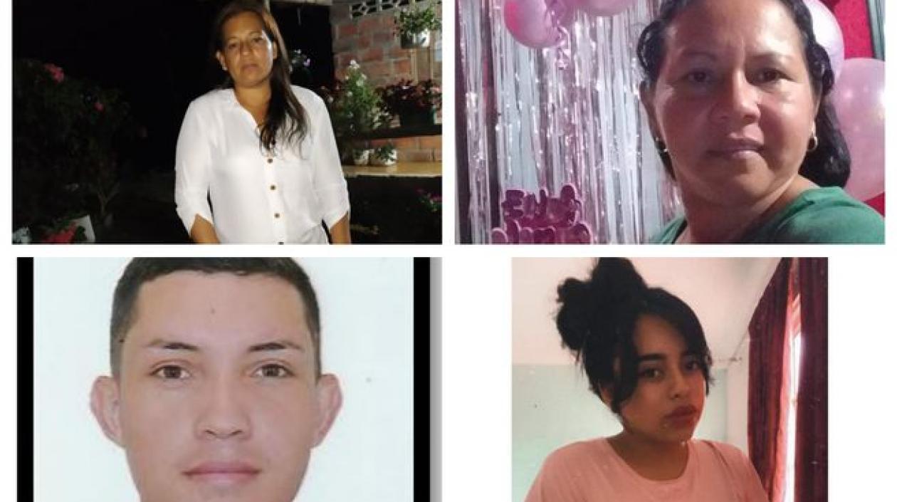 Los cuatro miembros de la URT asesinados.