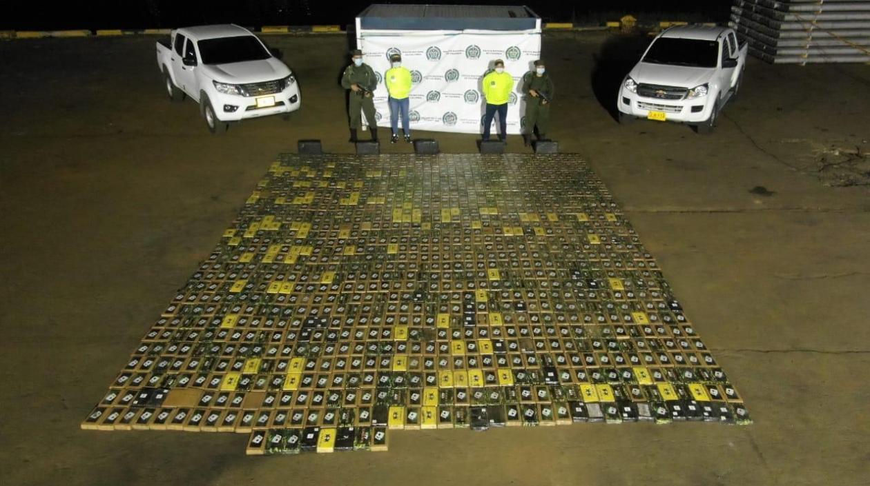 Cocaína incautada en el puerto de Barranquilla. 