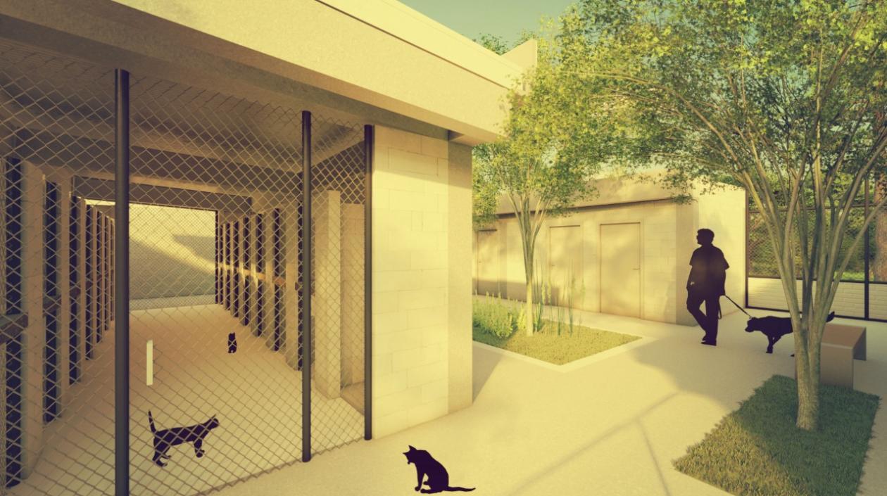 Render del Centro de bienestar animal de Barranquilla