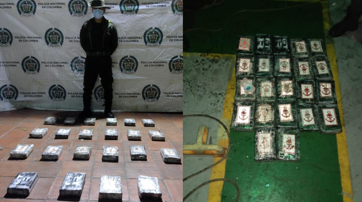 Droga decomisada en el puerto de Palermo. 