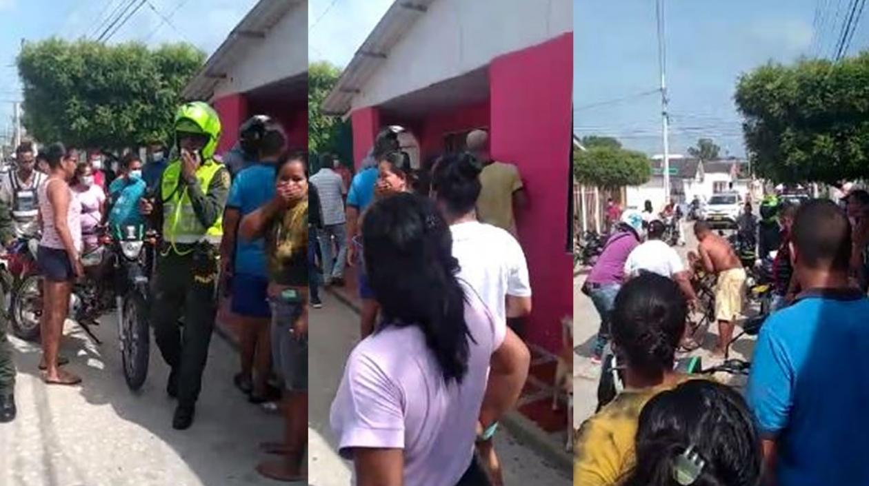 Minutos después del ataque sicarial en la vivienda de la víctima. 