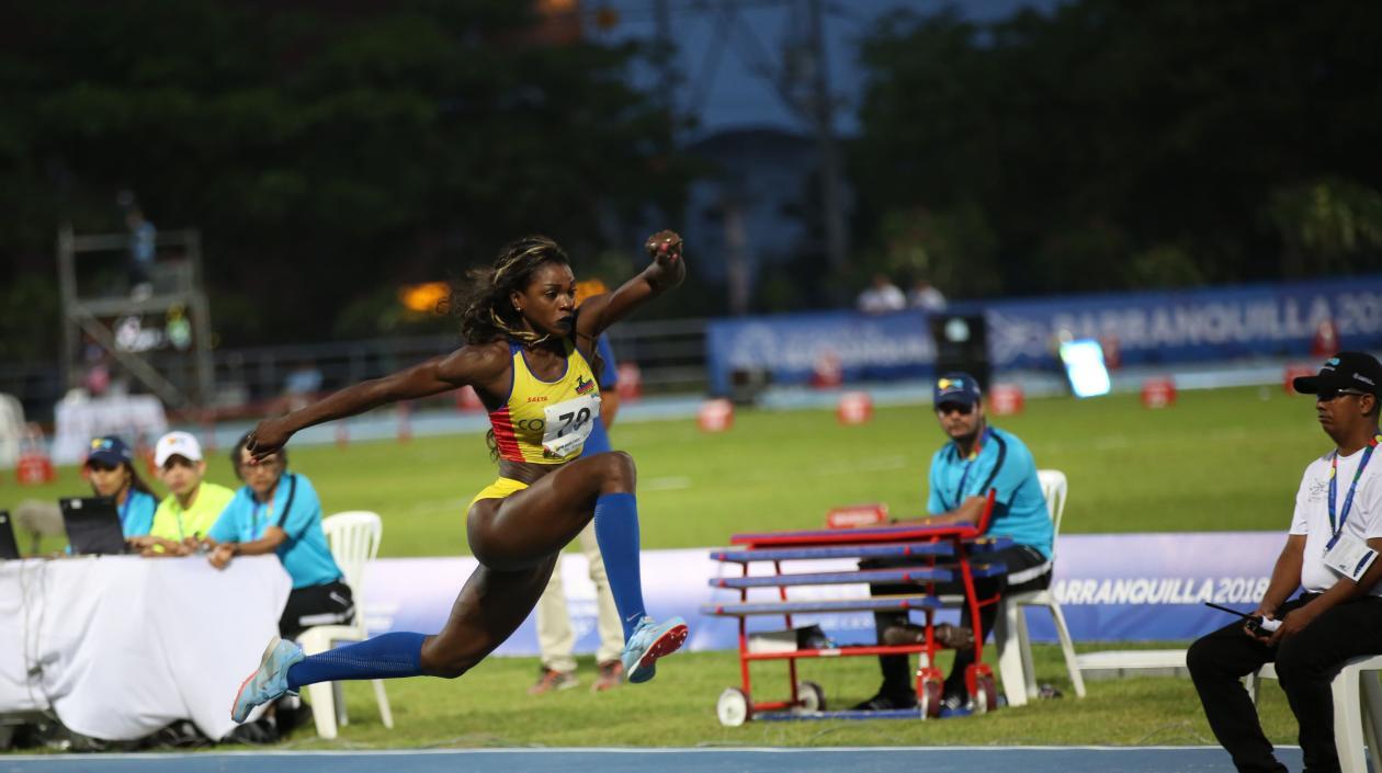 Caterine Ibargüen, atleta colombiana. 
