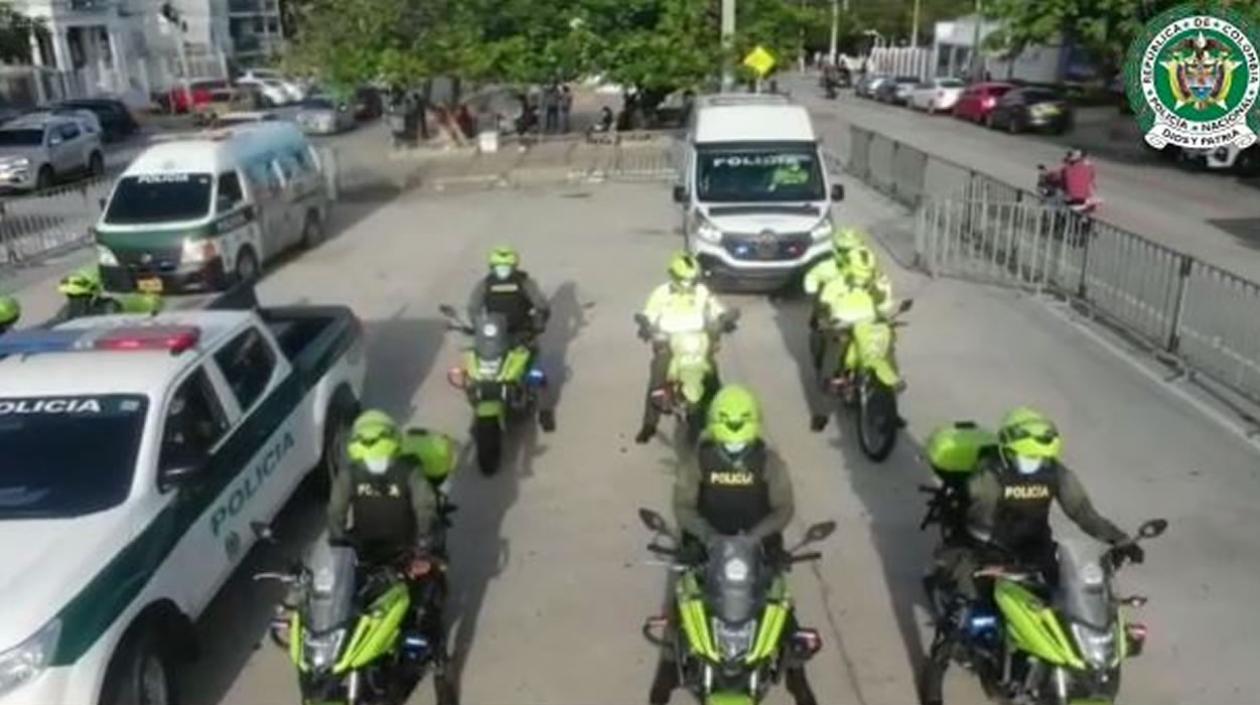 Operativo de la Policía. 