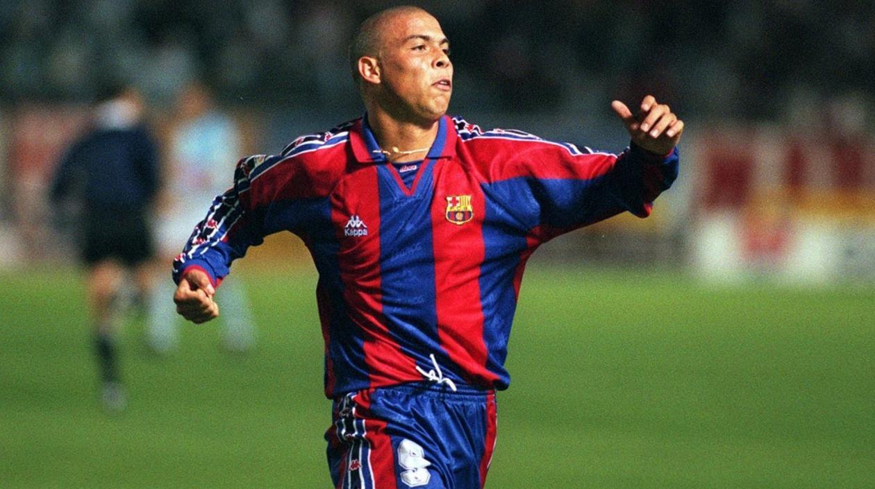 Ronaldo en su etapa con el Barcelona FC. 