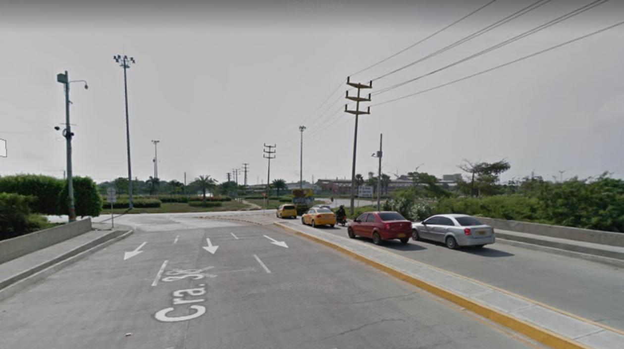 Carrera 38 con calle 6, lugar donde fue encontrado el cuerpo de la mujer. 